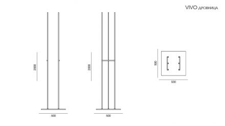 Stojak na drewno VIVO размеры фото 1