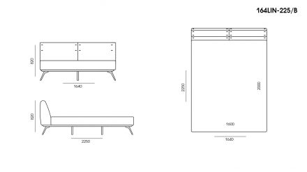 LINDA bed размеры фото 1
