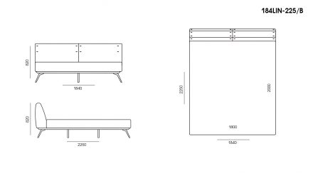 LINDA bed размеры фото 2