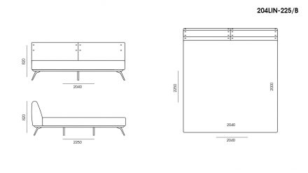 LINDA bed размеры фото 3